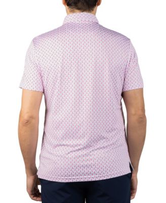 Men's Flamingos Printed Performance Polo Shirts