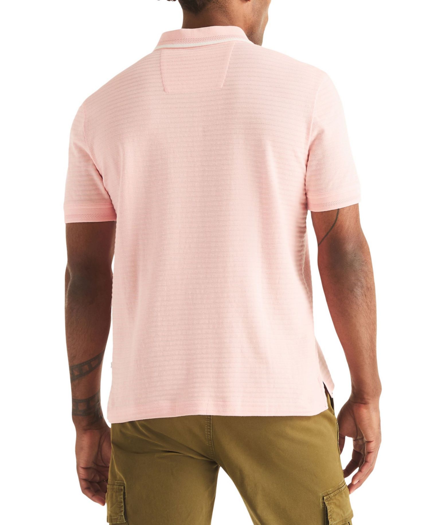 Men's Short-Sleeve Jacquard Polo Shirt