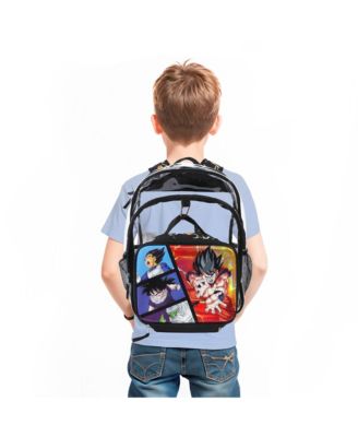 Goku 2-Piece 16" Kids Clear Backpack and Lunch Box Set For School And Travel