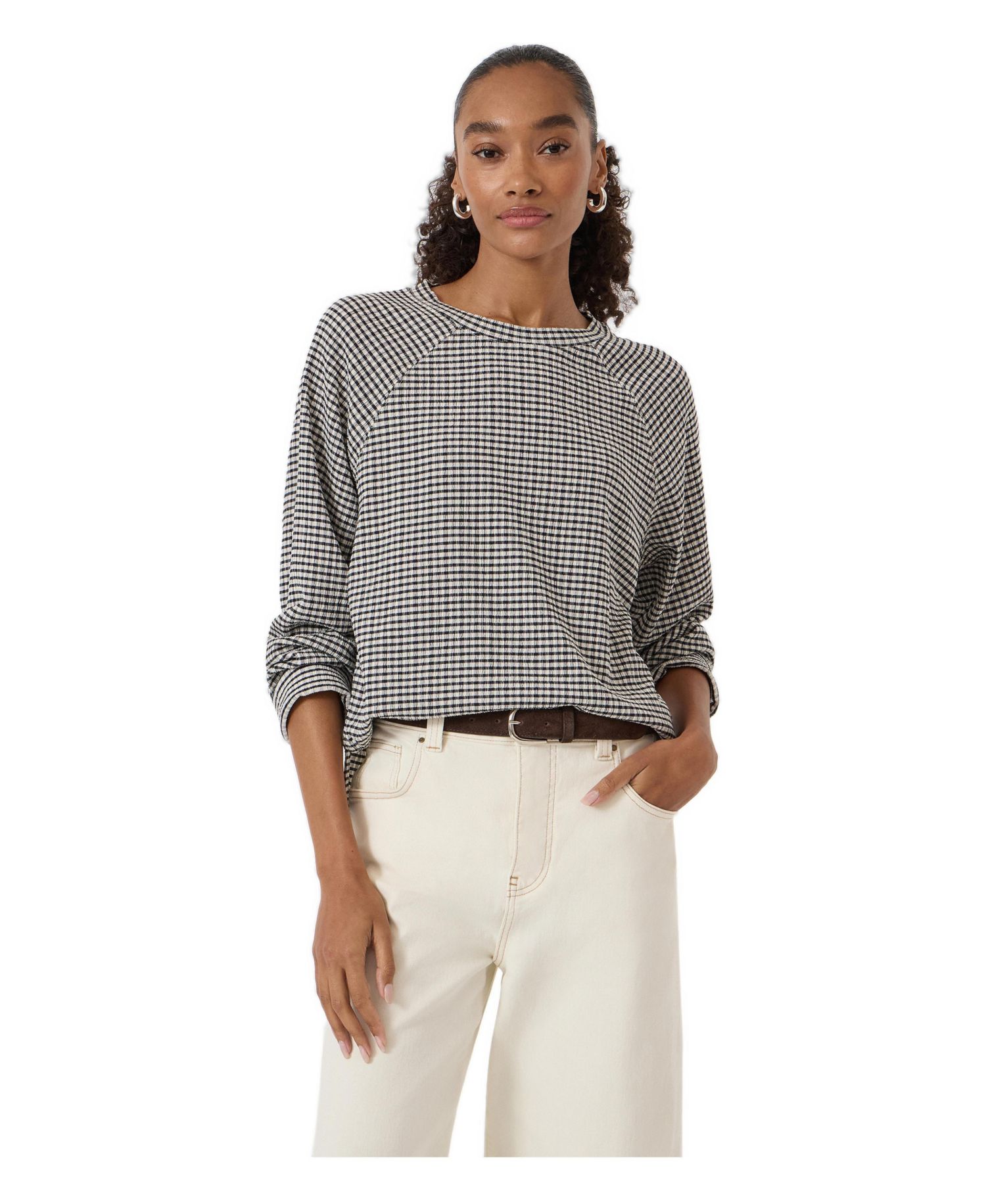 Women's Matilda Gingham Raglan Top