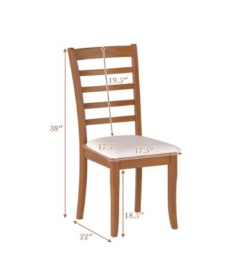 Modern Upholstered Wooden Dining Chairs Set of Two