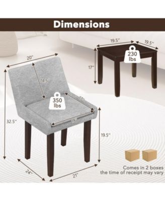 Three Piece Accent Table and Chair Set for Living Room