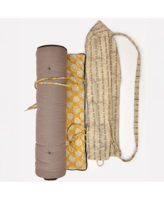 Block Print Yoga Mat and towel