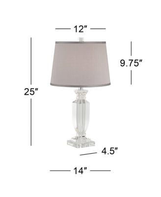 Sherry 25" High Modern Table Lamps Set of 2 Clear Crystal Living Room Bedroom Bedside Nightstand House