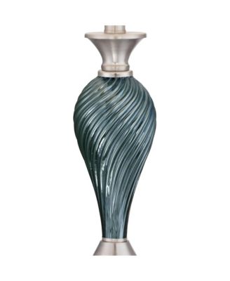 Arden 25" High Modern Table Lamps Set of 2 WiFi Smart Socket Glass Living Room Bedroom Bedside Nightstand