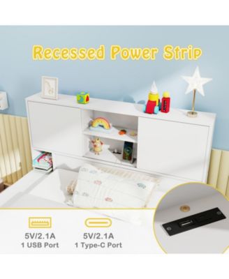 Bed Frame with Trundle and Built In Power Outlets