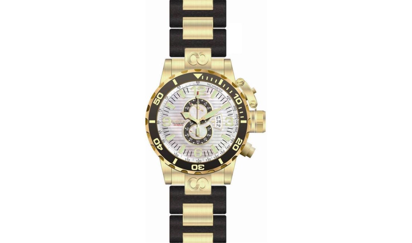 Мужские часы Invicta 4899 Corduba Quartz Chronograph Dial, цвет: Чёрный / Золотой — фото 3