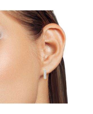 Diamond Hoop Earrings (1/2 ct. t.w.) in 14k Gold-Plated Sterling Silver