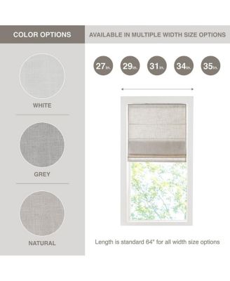 Linen Blend Total Blackout Flat Fold Cordless Roman Shade
