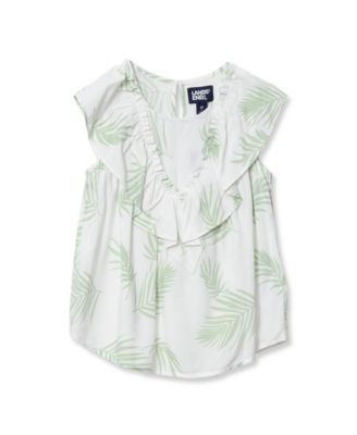 Girls Breezy V-Neck Ruffle Top