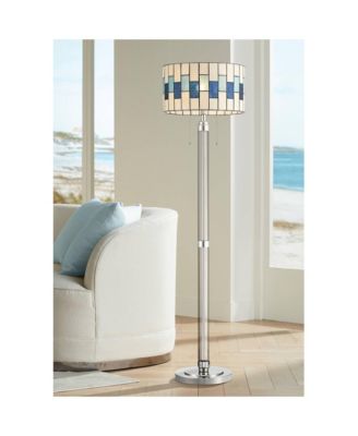 Andra  High Art Glass Drum Shade Floor Lamp