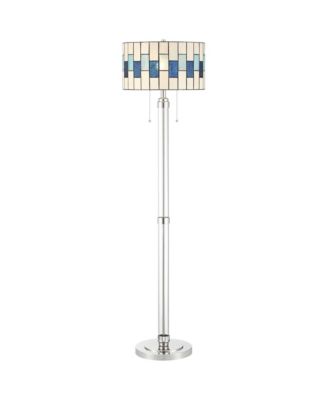 Andra  High Art Glass Drum Shade Floor Lamp