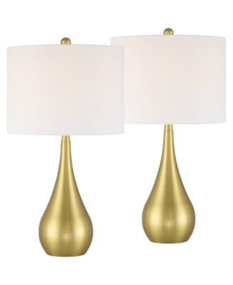 Yolanda 25 1/2" High Gold Teardrop Table Lamp Set