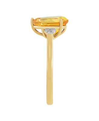 Amethyst (1-1/2 ct. t.w.) & Diamond Accent Ring in 14k Yellow Gold (Also Available in Multi-Stones)