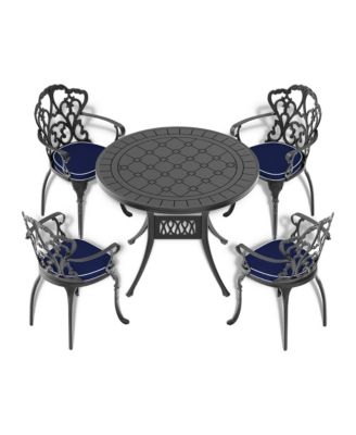 Cast Aluminum Patio Dining Table with Frame