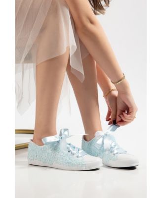 Women's Azure Lace Bloom Bridal Sneaker