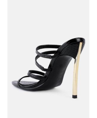 Womens New Affair Croc Strappy High Heel Sandals