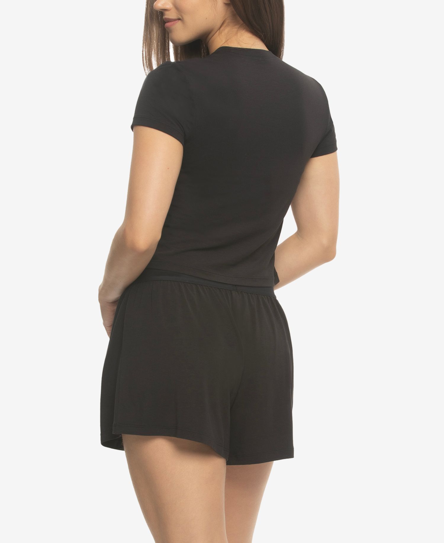 Women's Lena Modal Linen T-Shirt and Boxer Shorts Set Style