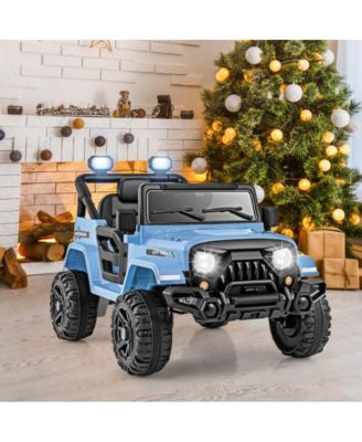 12V Kids Ride on Truck Car with Remote Control Threaded Wheels and 3 Speeds