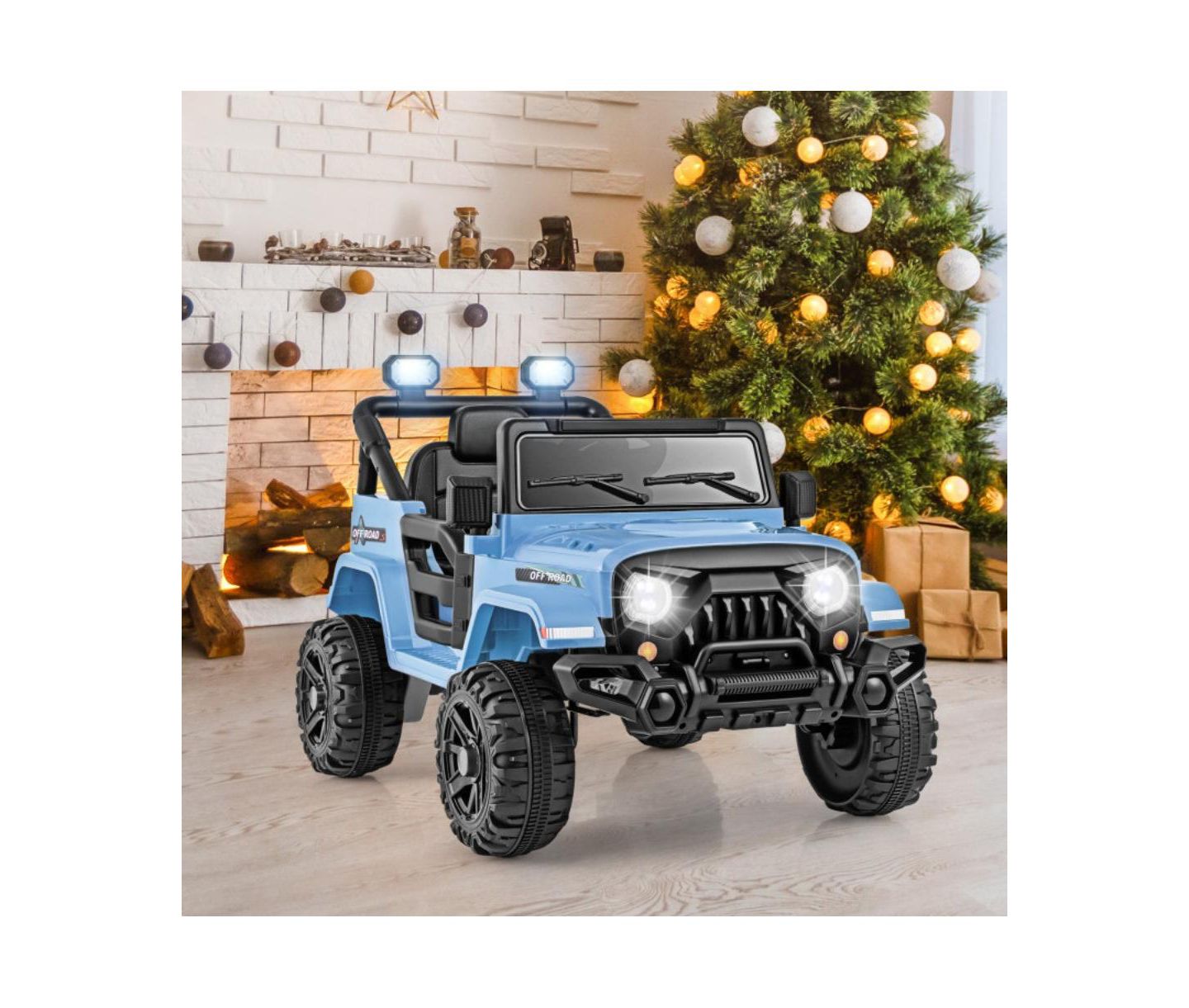 Детская игрушка HONGGE 12V Kids Ride-On Truck with Remote Control and Treaded Wheels, Ages 3-6, цвет: Тёмно-синий — фото 2