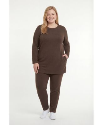Plus Size Fleece Sweatshirt Set