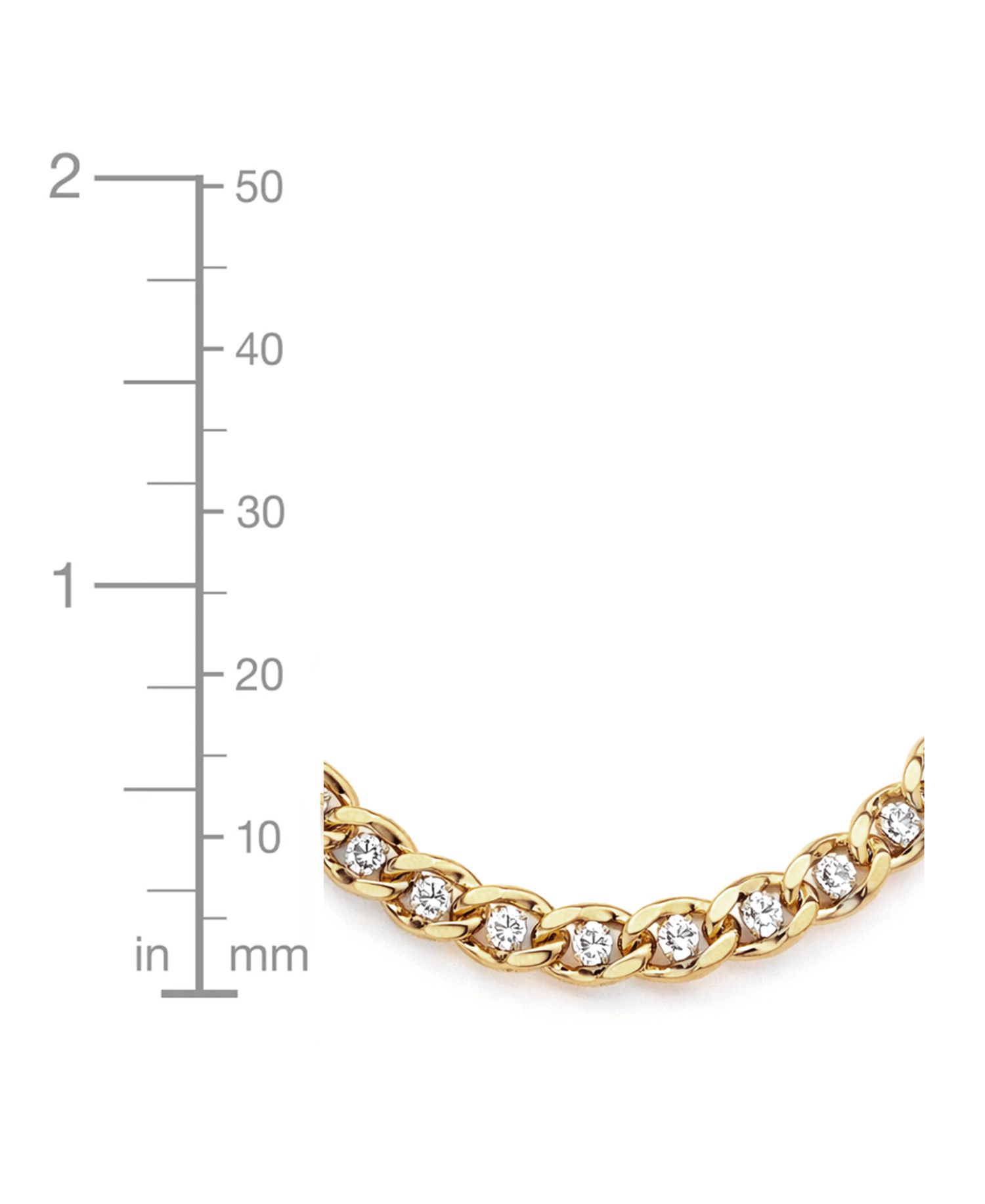 Clear Cubic Zirconia Cuban Chain Necklace