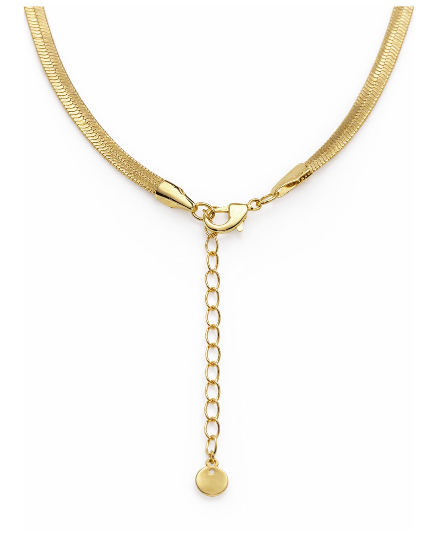 Clear Cubic Zirconia Herringbone Chain Necklace