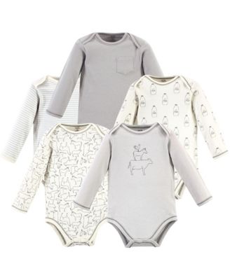 Baby Boys Unisex Natural Cotton Long-Sleeve One-Piece