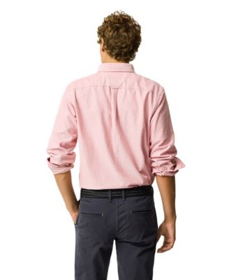 Men's Oxford Long Sleeve Sports Fit Cotton Shirt