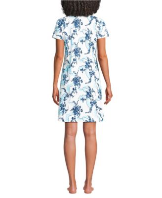 Women's Cotton Short Sleeve Knee Length Nightgown