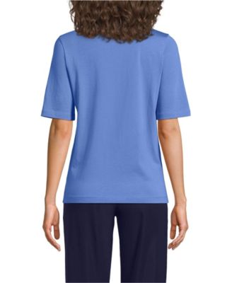 Women's Supima Jersey Half Sleeve Splitneck Shirt