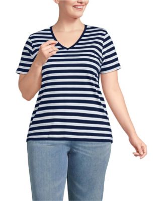 Plus Size Supima Cotton V-Neck T-Shirt