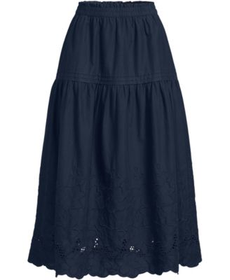 Women's Voile Eyelet Maxi Skirt