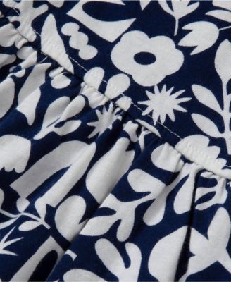 Girls Short Sleeve Gathered Waist Jersey Dress