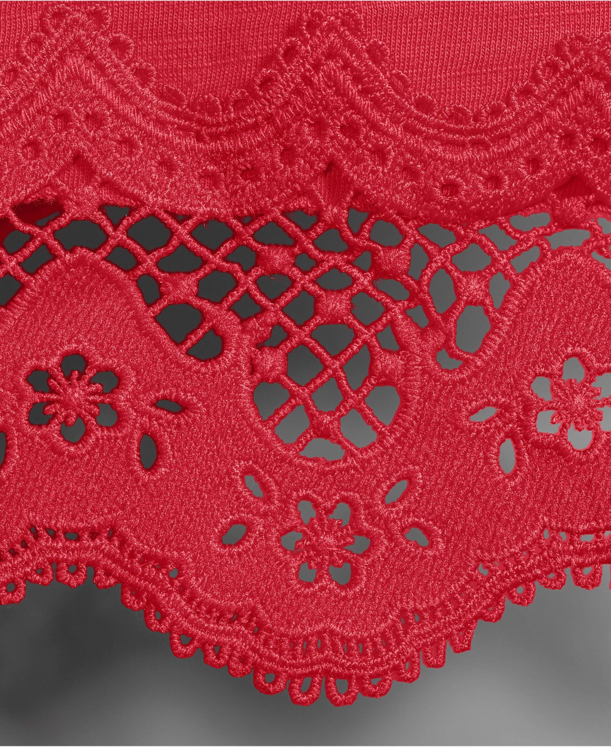 Lands' End Women's Short Sleeve Slub Jersey Cutwork T-Shirt