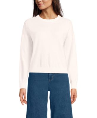 Women's Cotton Wedge Crew Neck Sweater