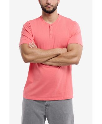 X RAY Big & Tall Basic Henley Neck Short Sleeve T-Shirt