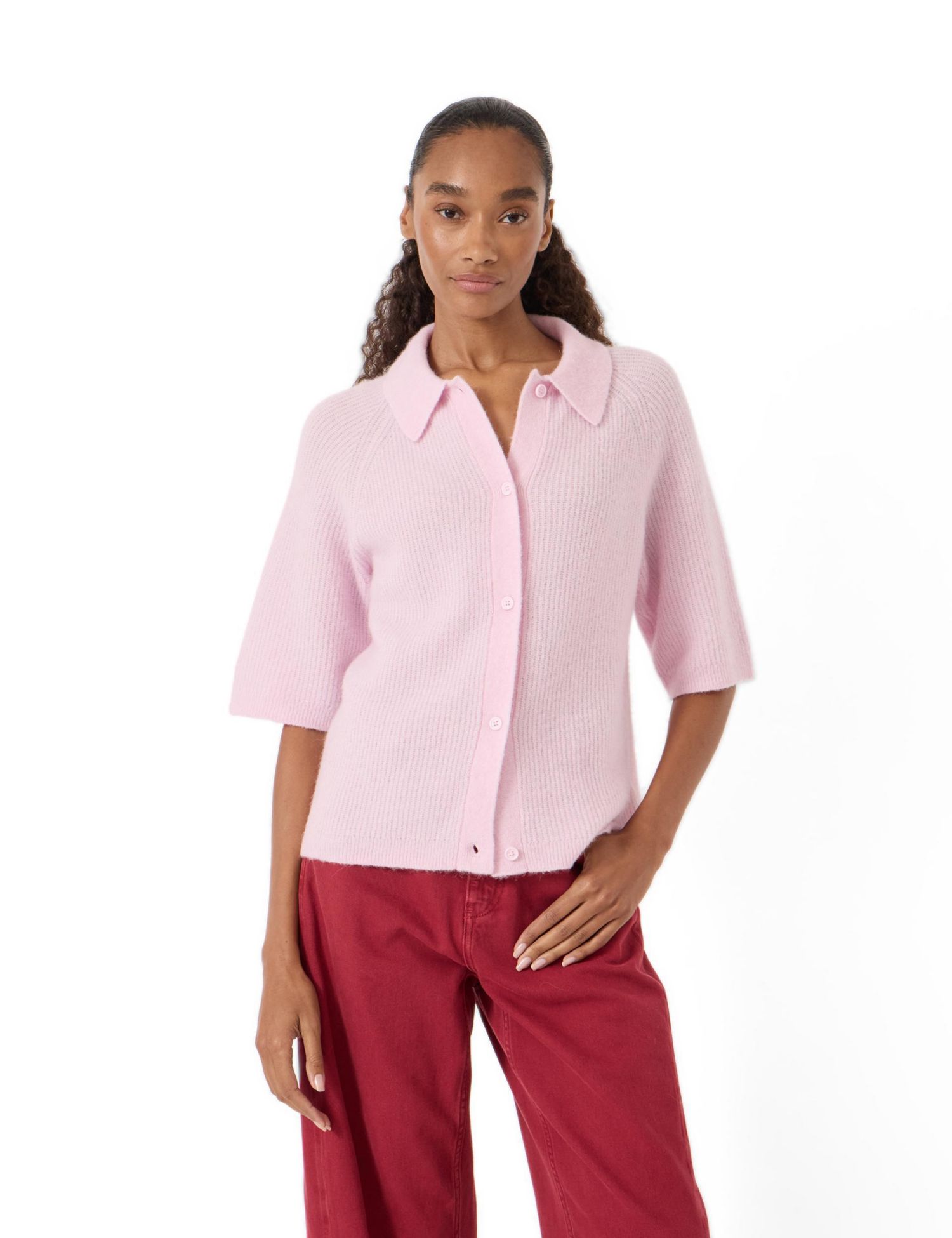 Women's Jinny Wool Blend Short Sleeve Cardigan