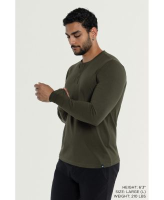 Men's Long Sleeve Henley T-Shirt
