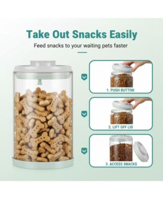 Airtight Glass Jar for Pet Food Kibble Snacks Pantry Storage