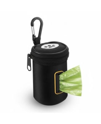 Dog Poop Bag Holder For Leash Nylon Oxford Dispenser With Carabiner Clip