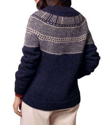 Women's British Wool Yoke Stitch Cardigan