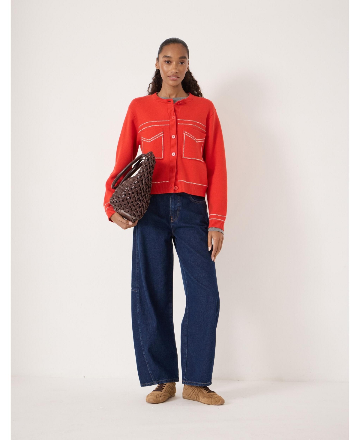 Hush Women's Wool-Blend Stitch Detail Cardigan