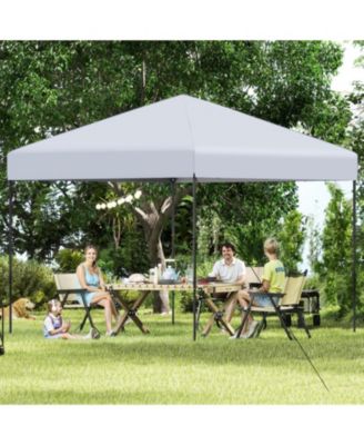 10 x 10 ft Pop Up Canopy Tent with Carrying Bag Eight Stakes and Wind Ropes