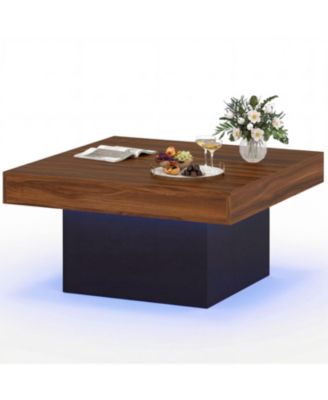 Modern Coffee Table with LED Lights and Dynamic Effects