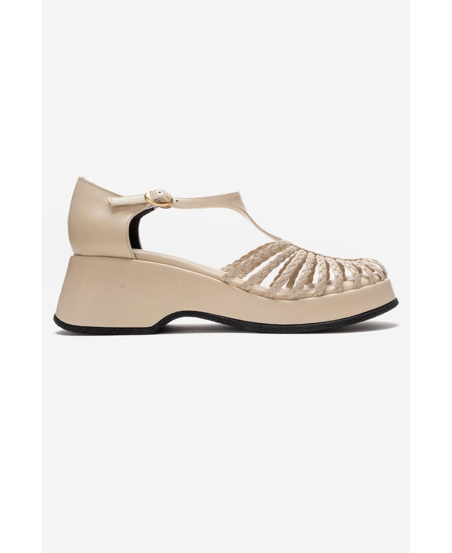 Женские сандалии Prologue Shoes Barry Woven Wedge Sandal, цвет: Бежевый — фото 6