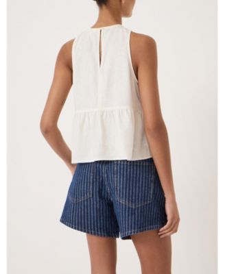 Women's Nomie Linen Blend Peplum Top