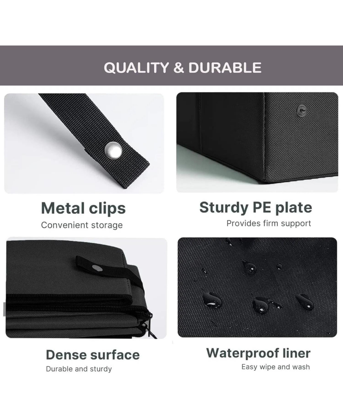 Zeus and Ruta Portable Cat Travel Litter Box Zipped Lid Foldable Waterproof Leak Proof Odor Control Easy Carry Hotel Car