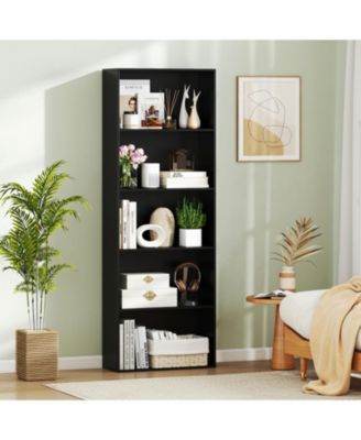 5-Tier Freestanding Storage Bookcase with Anti-Tipping Kits