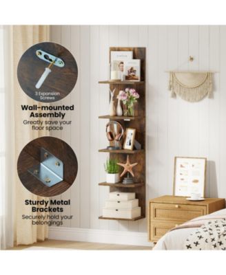 5-Tier Wall Mounted Floating Shelf Unit